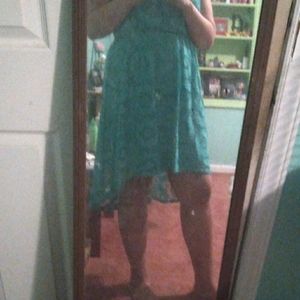 Teal dress, large luxology
